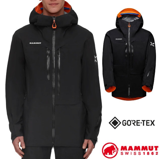 【MAMMUT 長毛象】男 Eiger Free Advanced 防風防水連帽外套/1010-30300-0001 黑✿30E010